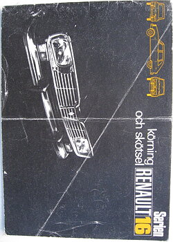 1972 Renault 16 instruktionsbok juli