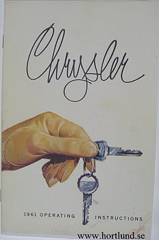 1961 Chrysler Operating Instructions