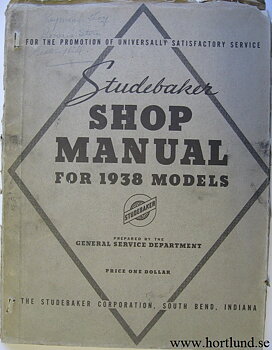 1938 Studebaker Shop Manual grå