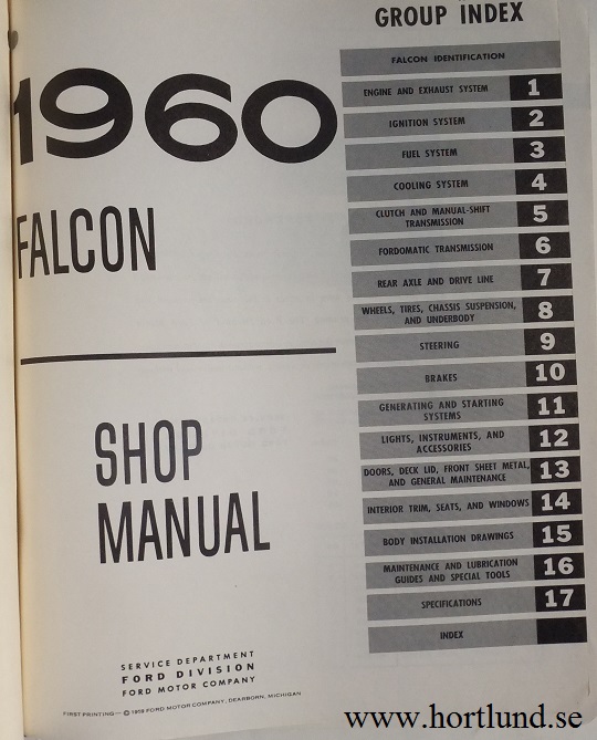 1960 Ford Falcon Shop Manual - 2