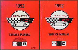 1992 Chevrolet Corvette Service Manual + Electrical Diagnosis Service Manual set om 2 böcker