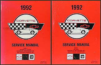 1992 Chevrolet Corvette Service Manual + Electrical Diagnosis Service Manual set om 2 böcker
