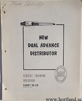 1960 Ford Dual Advance Distributor Service Training