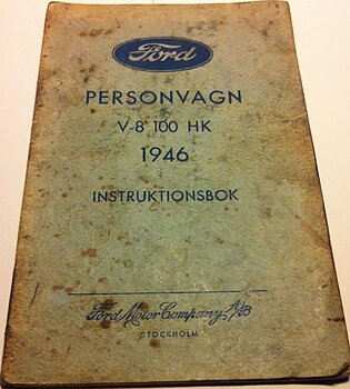 1946 Ford V-8 instruktionsbok svensk