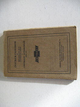 1925 Chevrolet Instruktionsbok för Serie K Unikt Svenskt Original