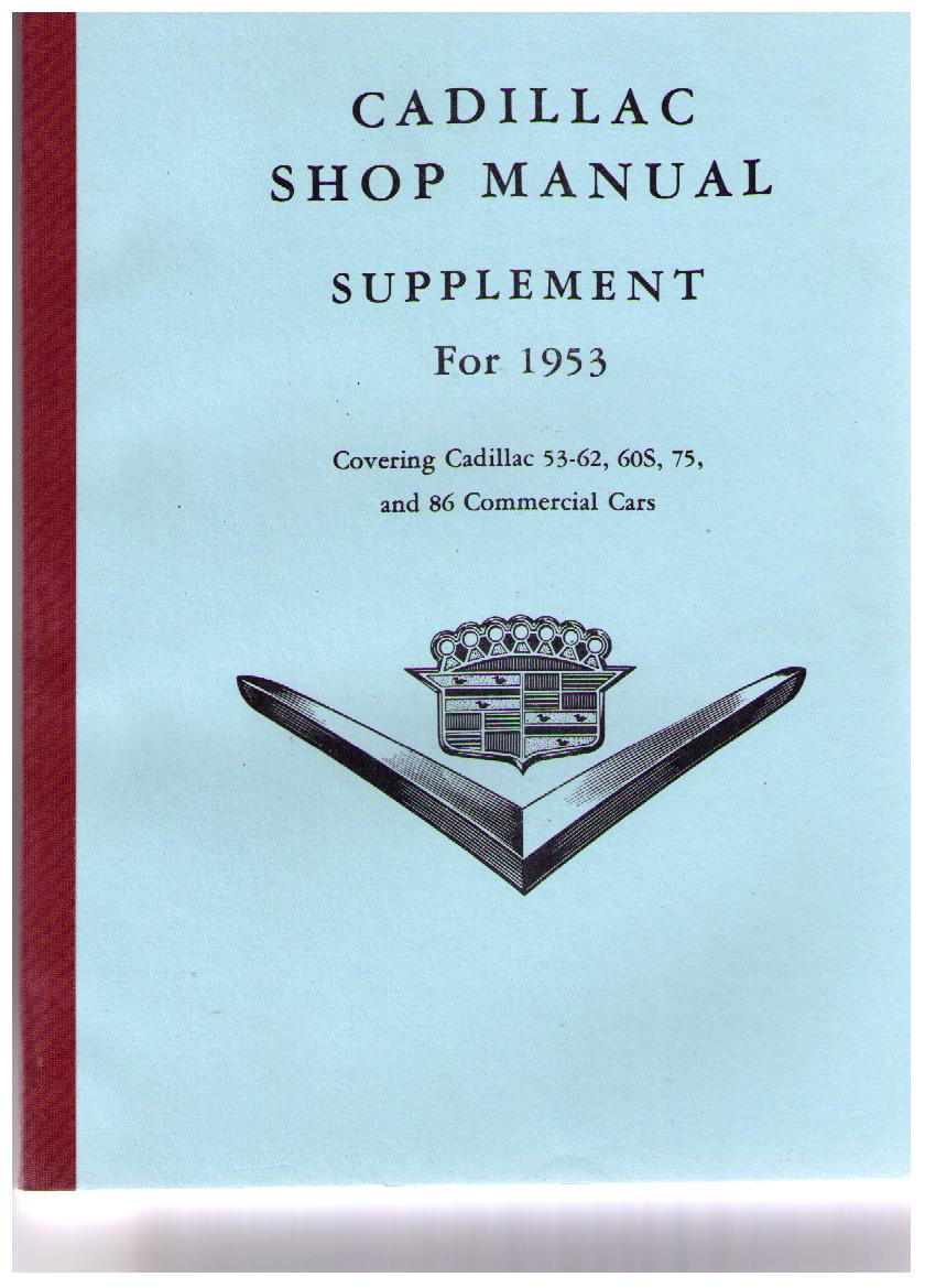 1953 Cadillac Shop Manual supplement
