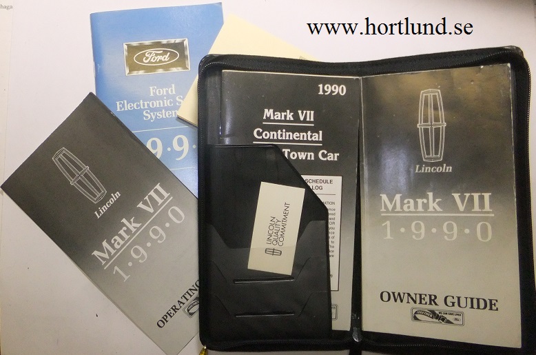 1990 Lincoln Mark VII Owner Guide - 2