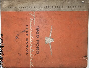 1960 Ford Thunderbird Shop Manual original