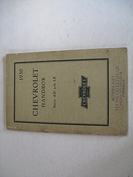 1930 Chevrolet Handbok Serie AD & LR Svenskt Original