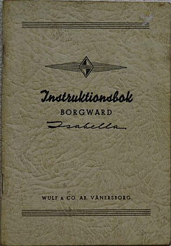 1955 Borgward Isabella Instruktionsbok svensk