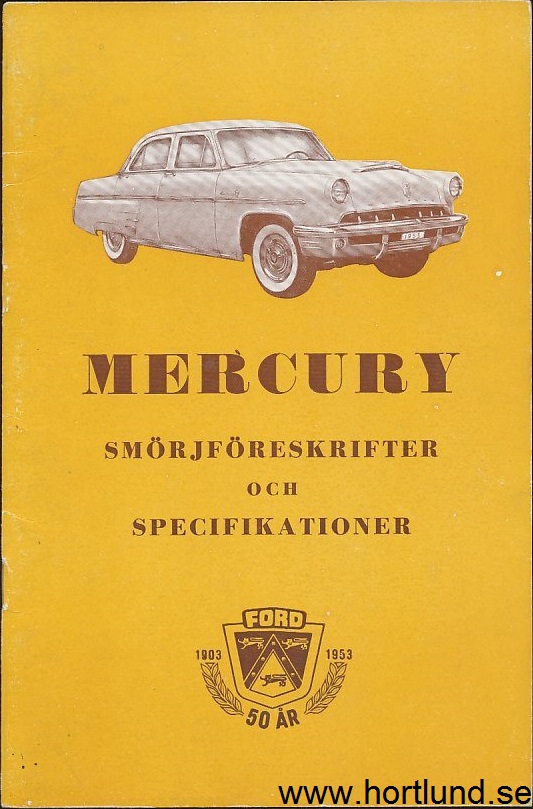 1953 Mercury Instruktionsbok svensk