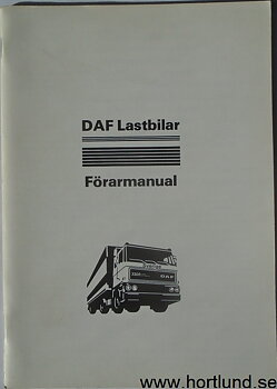 1985-1995 DAF 3300 Förarmanual