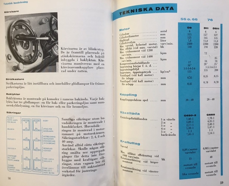 1963 Scania-Vabis  56, 66, 76 Lastvagnar Instruktionsbok - 3
