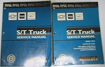 1996 Chevrolet S-10 Blazer GMC Jimmy Sonoma Oldsmobile Bravada Service Manual  Set om 2 böcker