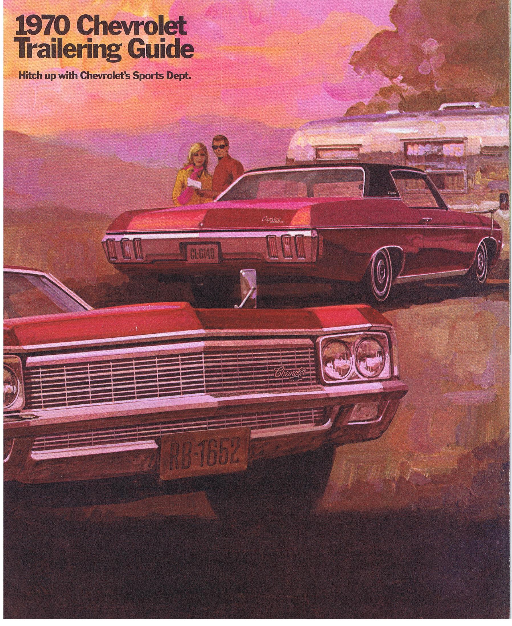 1970 Chevrolet Försäljningsbroschyr Trailering Guide