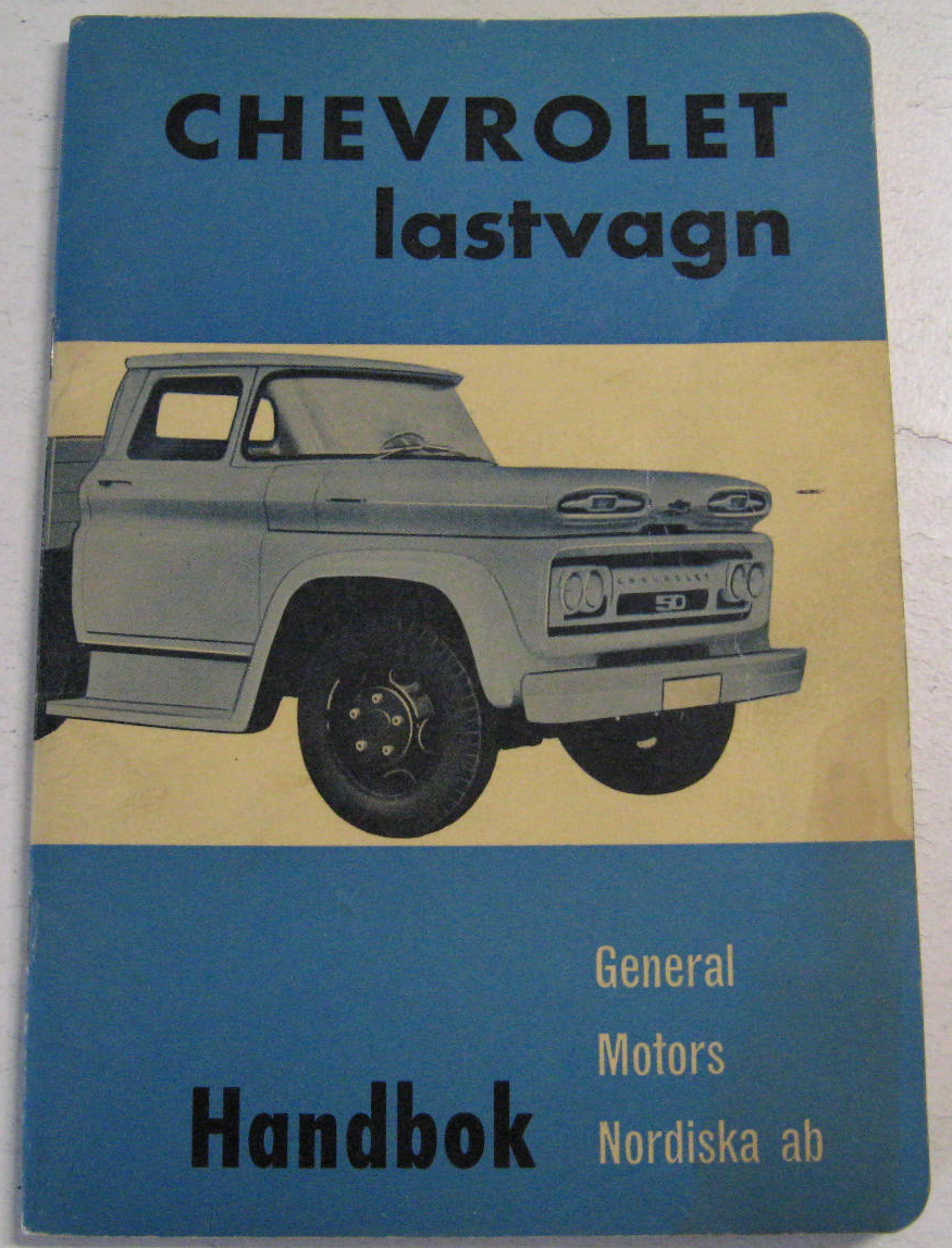 1960-1961 Chevrolet Lastvagn handbok Svensk Original