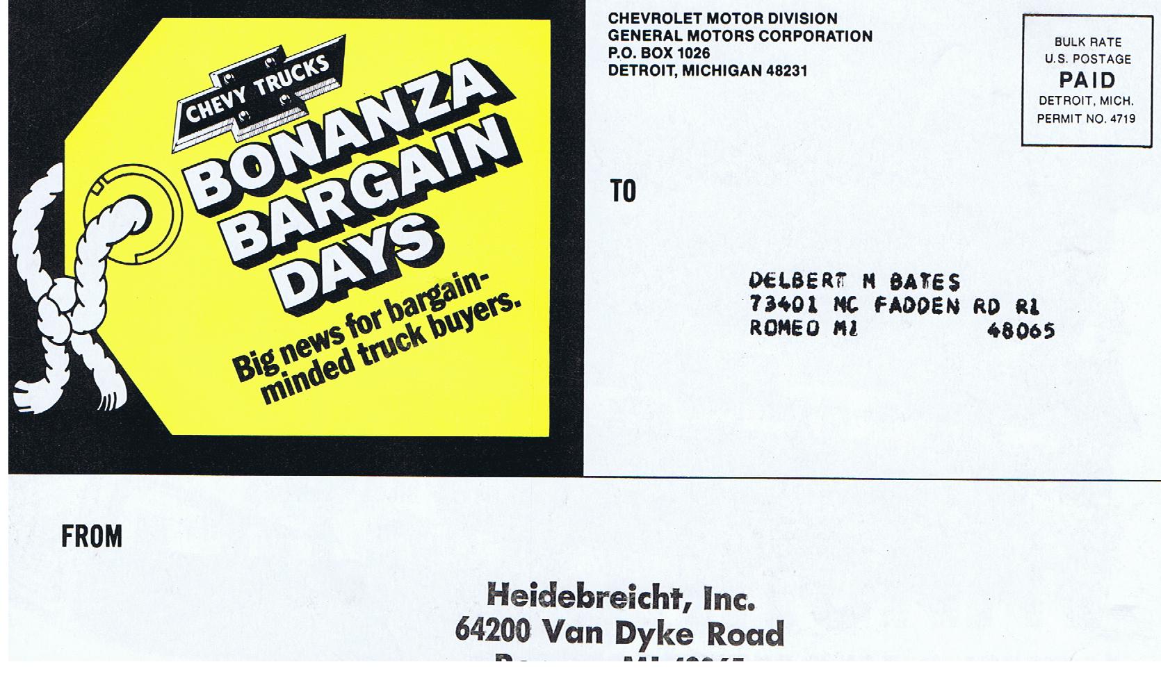 1979 Chevrolet Truck Mailer