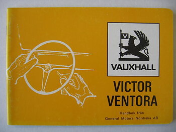 1974 Vauxhall Victor och Ventora Instruktionsbok svensk