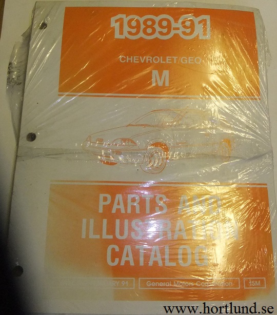 1989 - 1991 Chevrolet / Geo M Parts & Illustration Catalog