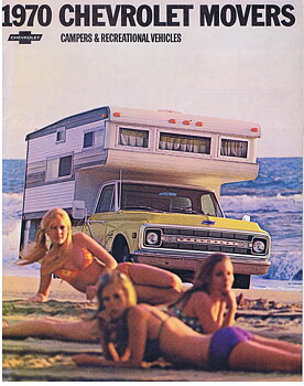 1970 Chevrolet Truck Försäljningsbroschyr Movers Campers & Recreational Vehicles
