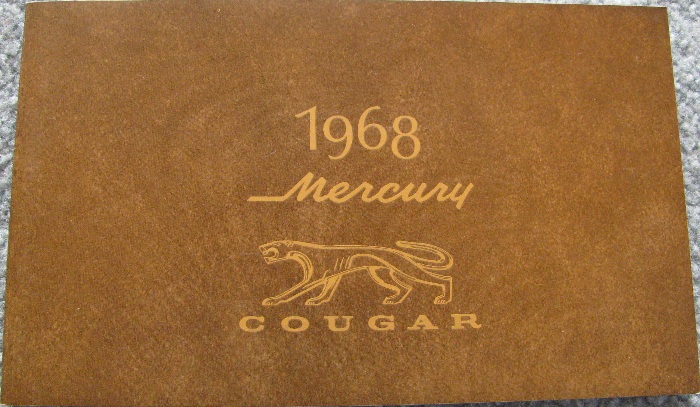 1968 Mercury Cougar Owners Manual first printing