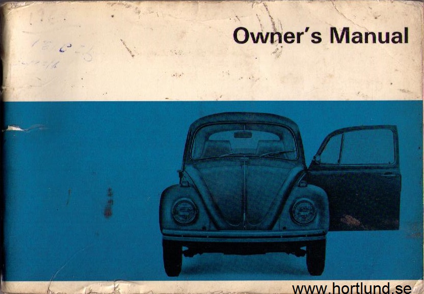 1969 Volkswagen VW Typ 1 Owner's Manual
