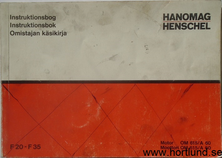 1973 Hanomag Henschel F 20-F 35 lastbil Instruktionsbok svensk