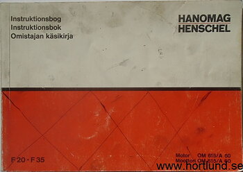 1973 Hanomag Henschel F 20-F 35 lastbil Instruktionsbok svensk