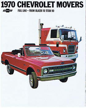 1970 Chevrolet Truck Försäljningsfolder Movers Full Line - From Blazer to Titan 90