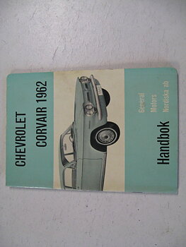 1962 Chevrolet Corvair Handbok Svensk Original