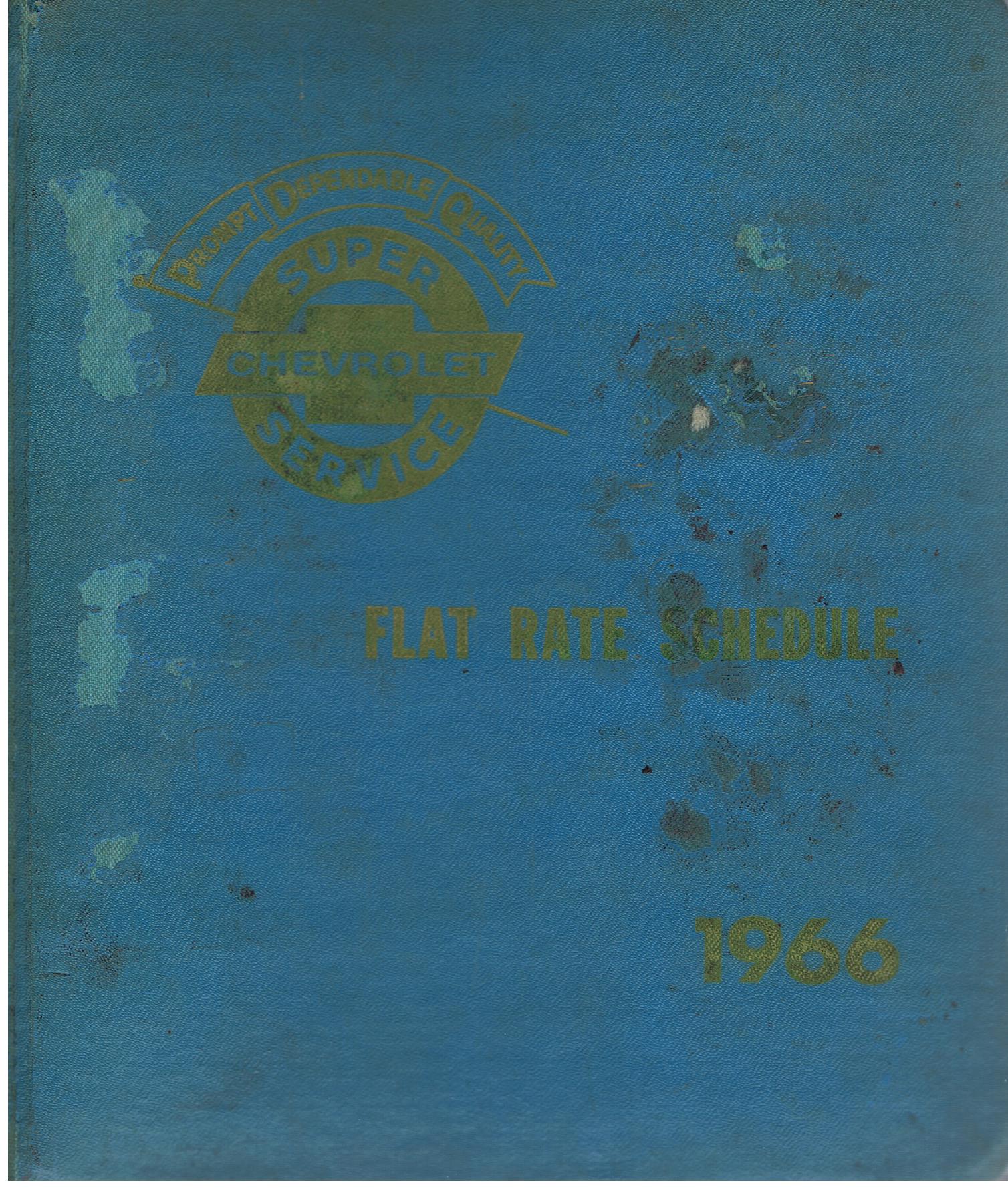 1966 Chevrolet Flat Rate Schedule
