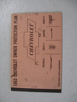 1963 Chevrolet Owners Protection Guide alla modeller