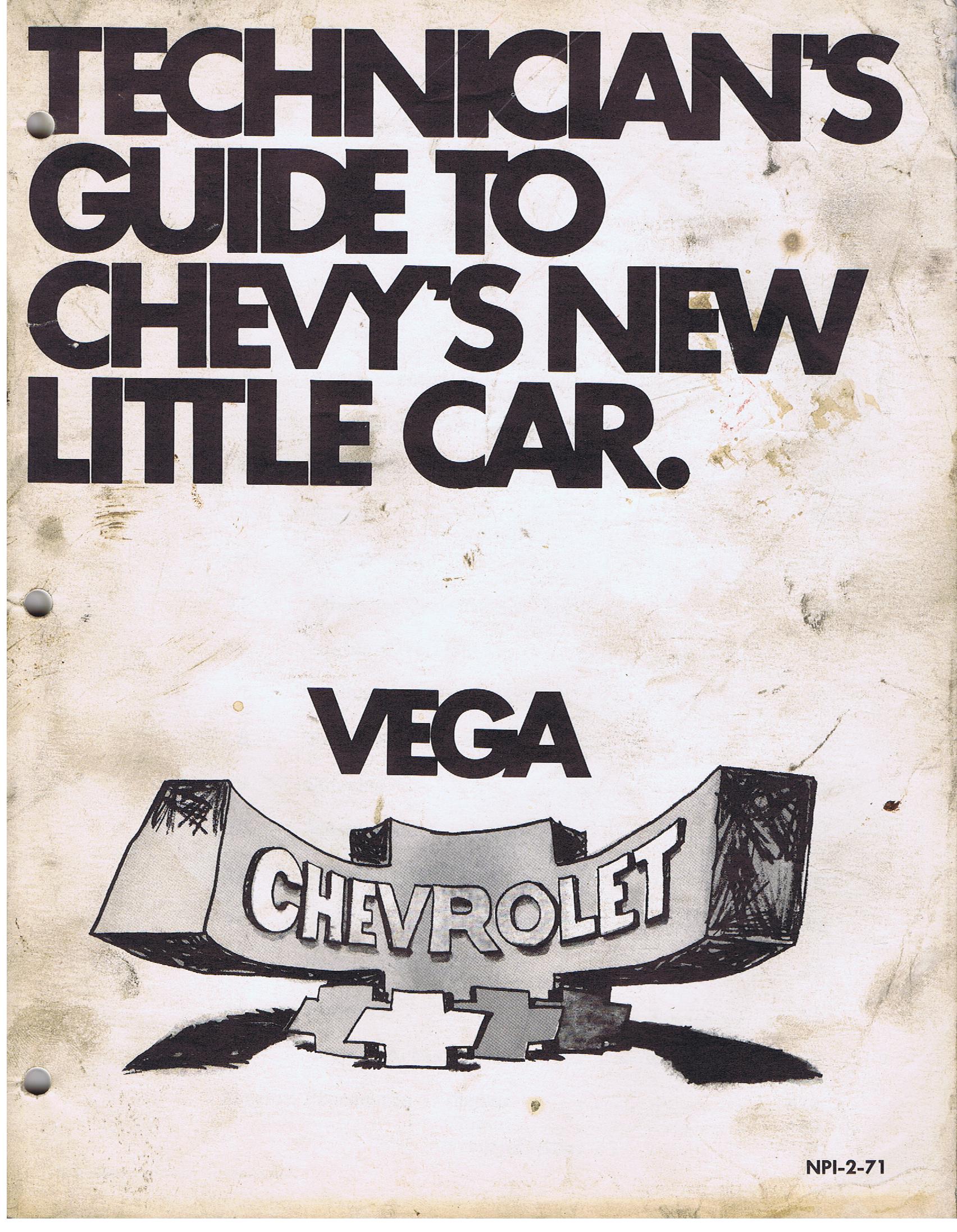 1971 Chevrolet Technicians Guide To Chevy's New Little Car Vega