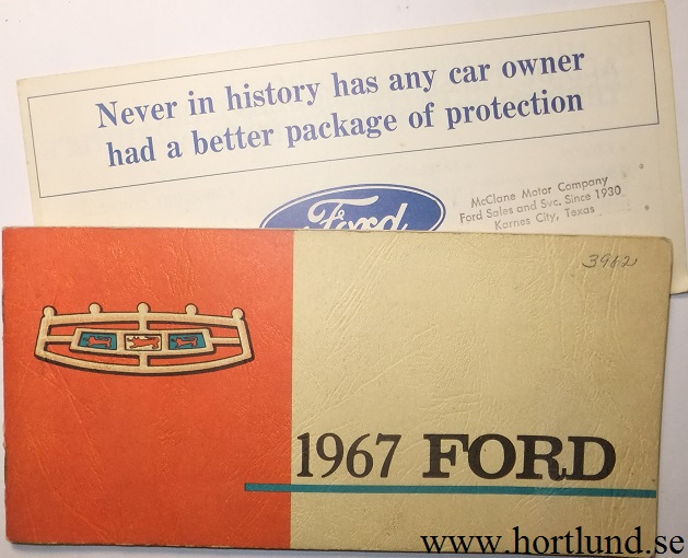 1967 Ford full size Owners Manual