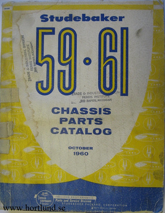 1959 - 1961 Studebaker Chassis Parts Catalog
