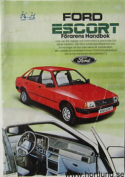 1985 Ford Escort Förarens Handbok