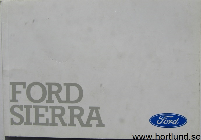 1987 Ford Sierra Instruktionsbok