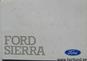 1987 Ford Sierra Instruktionsbok