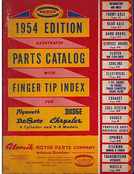 1937 - 1954 Chrysler De Soto Dodge Plymouth Parts Catalog