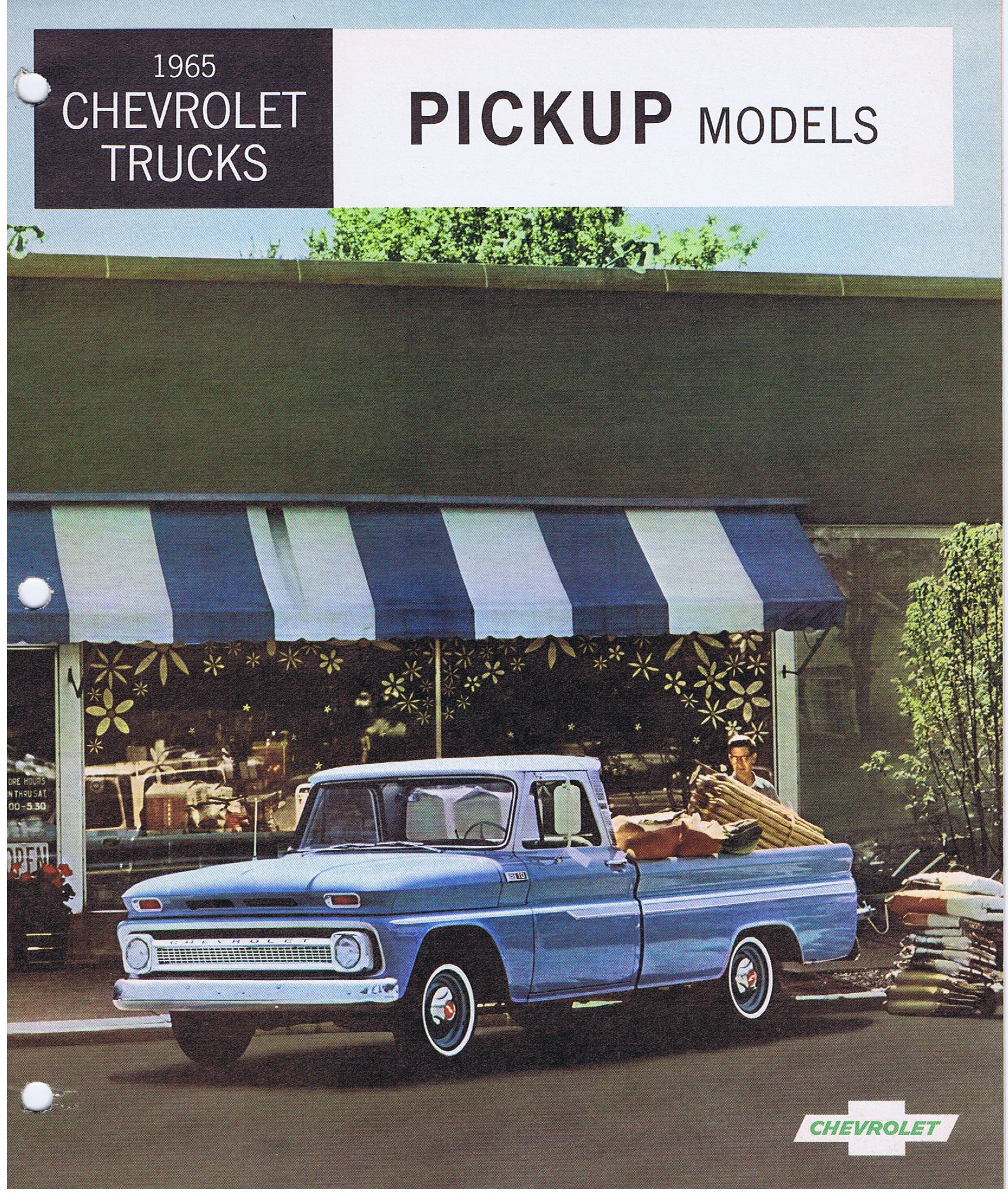 1965 Chevrolet Försäljningsbroschyr Pickup Models