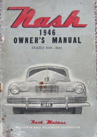 1946 Nash Series 4640-4660 Owner's Manual
