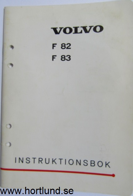 1970 Volvo F 82 F 83 Instruktionsbok 4.70