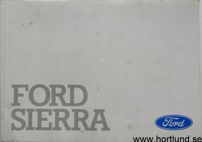 1988 Ford Sierra Instruktionsbok
