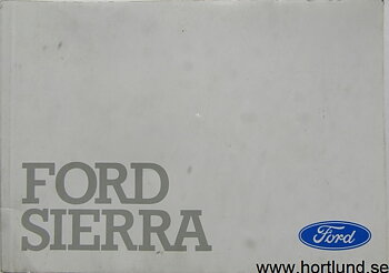 1988 Ford Sierra Instruktionsbok