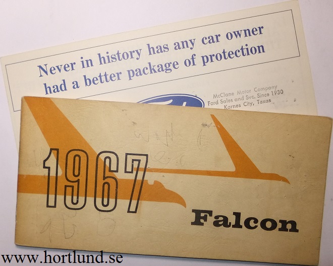 1967 Ford Falcon Owners Manual