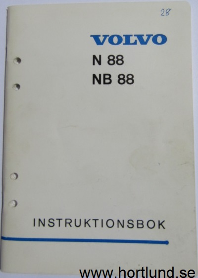 1972 Volvo N 88 NB 88 Instruktionsbok 9.71