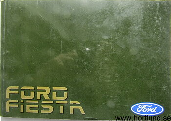 1988 Ford Fiesta Instruktionsbok