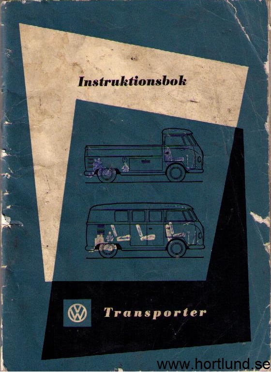 1960 Volkswagen VW Transport Instruktionsbok