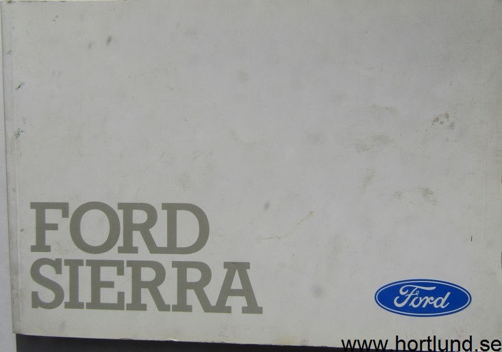 1989 Ford Sierra Instruktionsbok