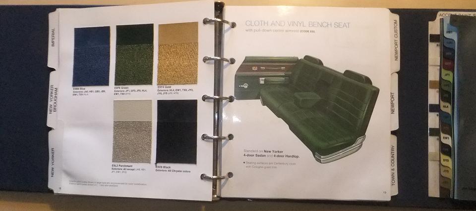 1973 Chrysler & Imperial Color and Trim Selector Dealer Album - 3